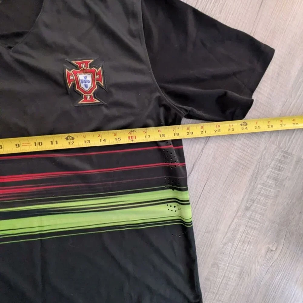 Portugal National Soccer Team Adult 2XL #7 Black Jersey - Picture 6 of 6
